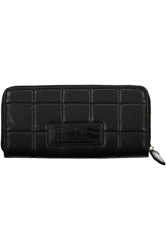 Sleek Black Polyurethane Wallet
