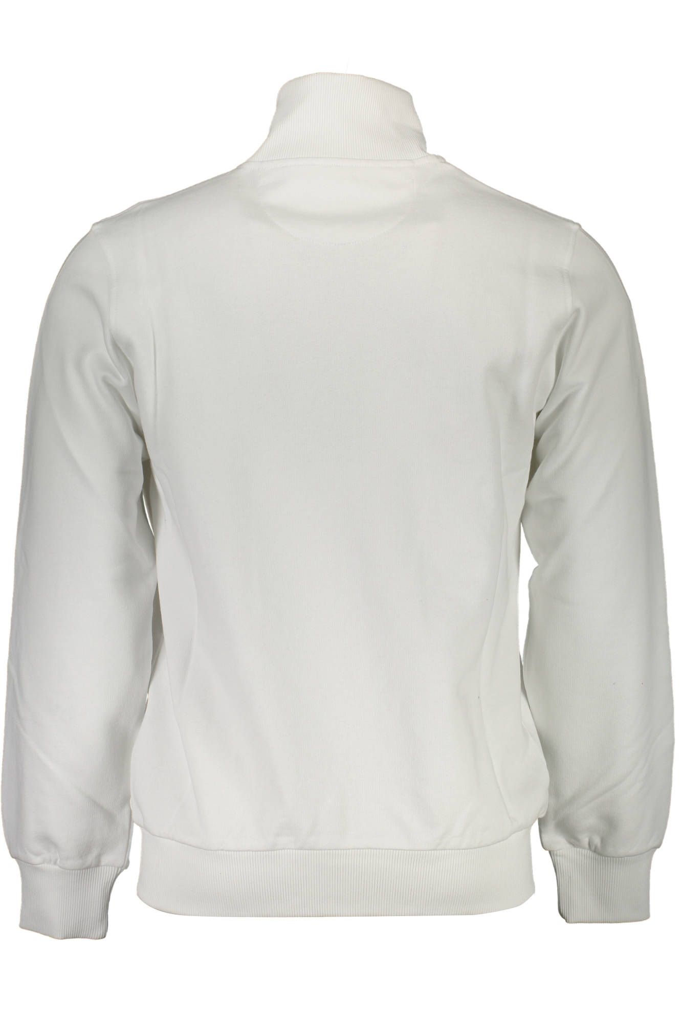 Elegant White Long-Sleeved Zippered Sweatshirt