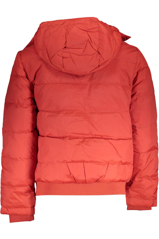 Orange Polyamide Jacket with Detachable Hood