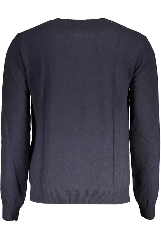 Elegant Blue Wool-Blend Sweater for Men