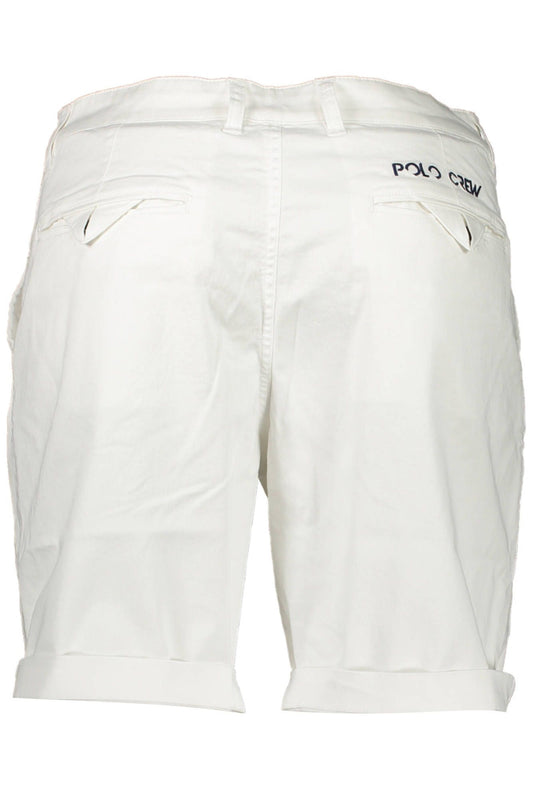 Chic Slim Fit Embroidered Bermuda Shorts