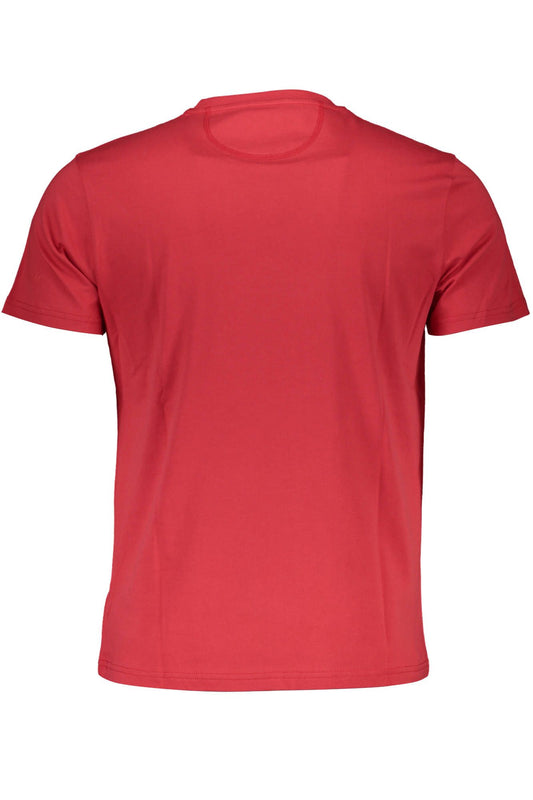 Crew Neck Classic Red T-Shirt with Logo