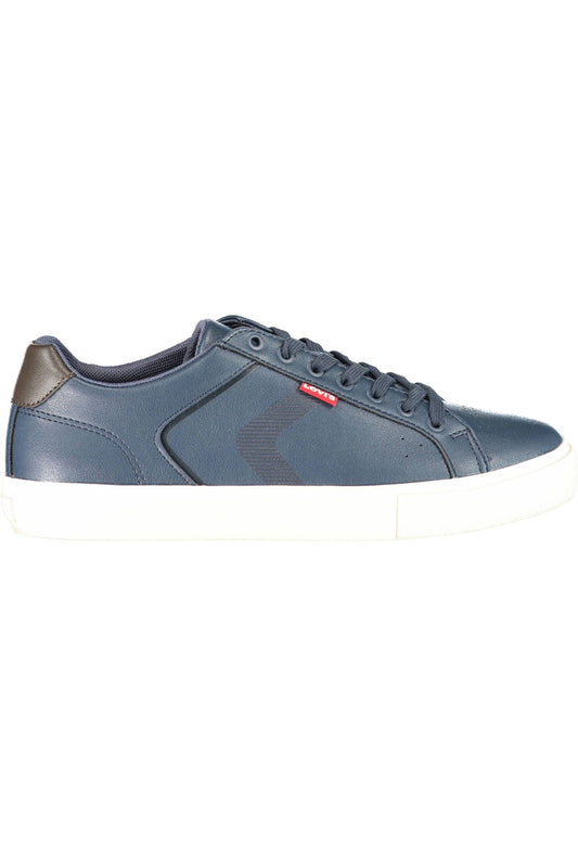 Sleek Blue Sneakers with Contrasting Details