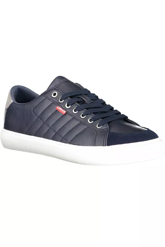 Sleek Blue Sneakers with Contrasting Accents