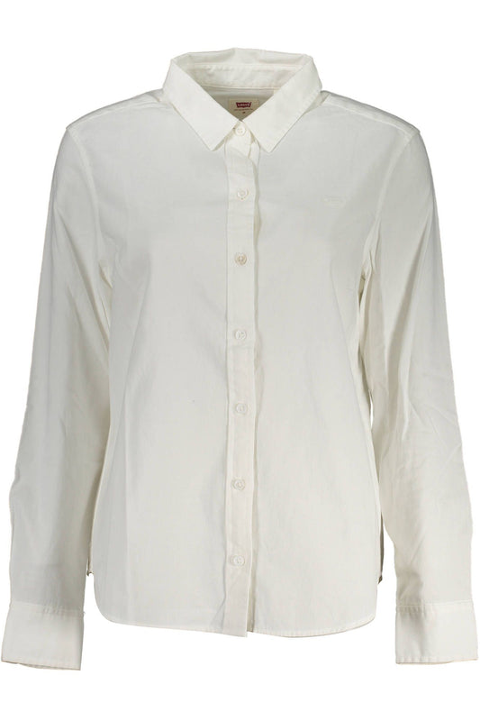 Elegant White Long Sleeve Cotton Shirt