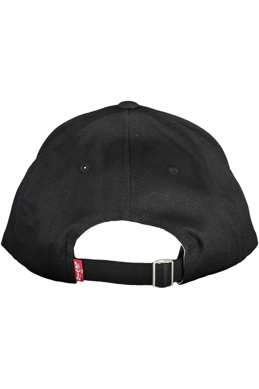 Classic Visored Black Cotton Hat