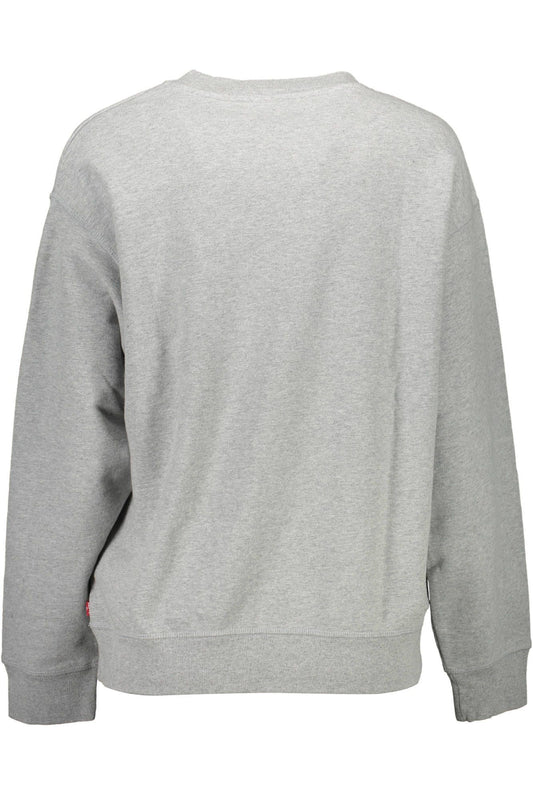 Chic Gray Long-Sleeved Round Neck Sweatshirt