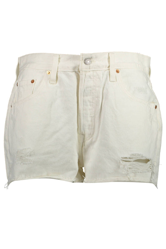 Chic White Denim Shorts with Classic Appeal