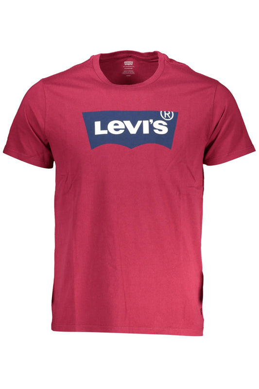 Classic Red Cotton Tee with Iconic Logo