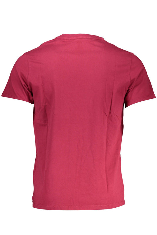 Classic Red Cotton Tee with Iconic Logo