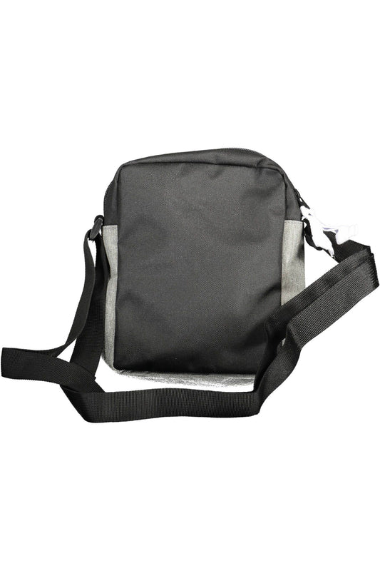Sleek Gray Shoulder Bag with Contrasting Details
