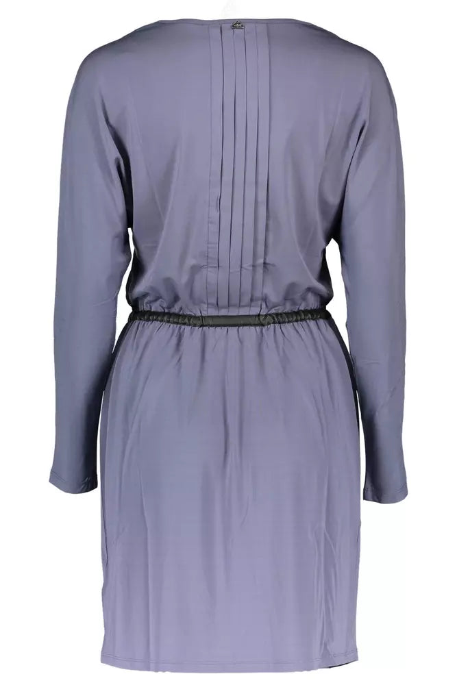 Elegant V-Neck Short Dress with Contrasting Details