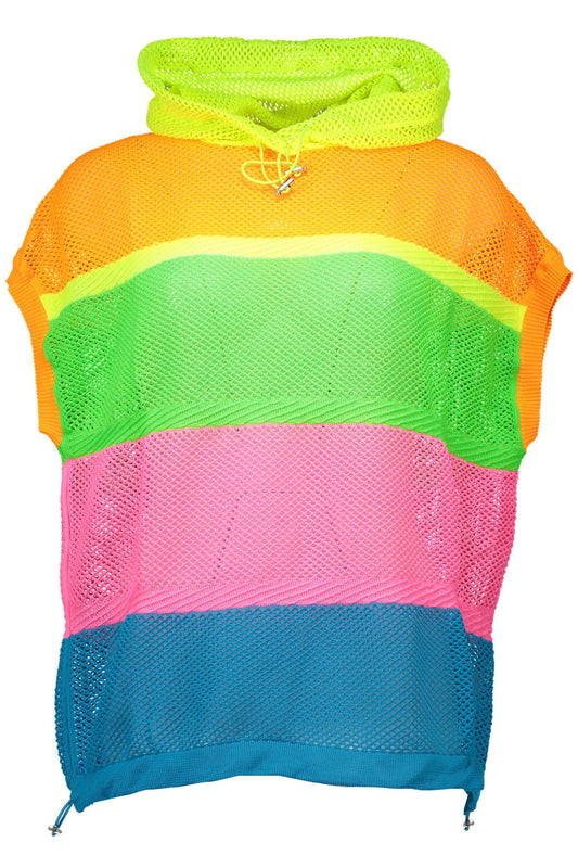 Chic Multicolor Hooded Sweater with Logo