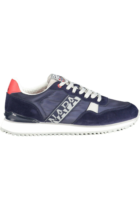 Chic Blue Contrasting Sneakers with Logo