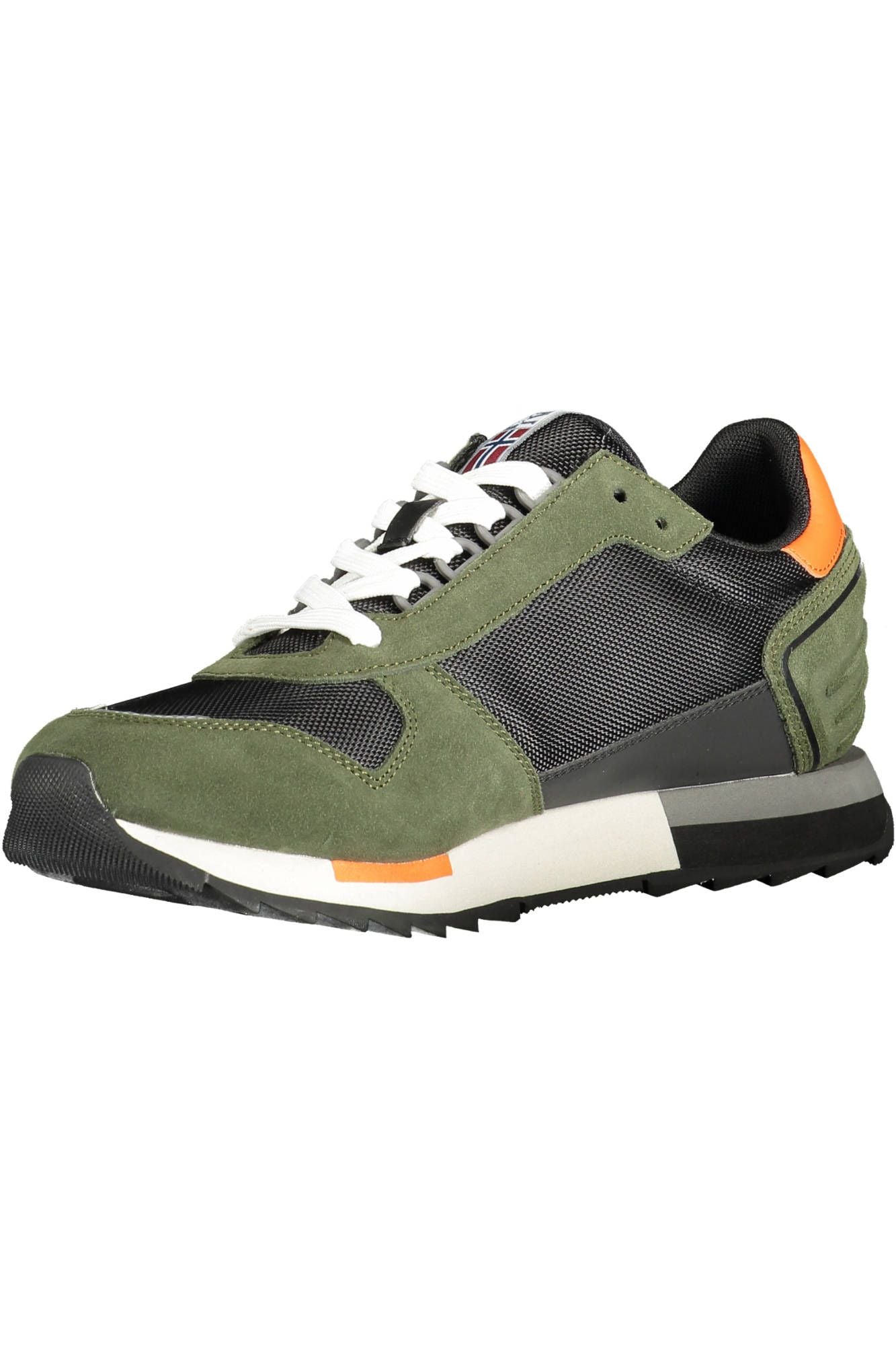 Luxe Green Contrast Detail Sports Sneakers