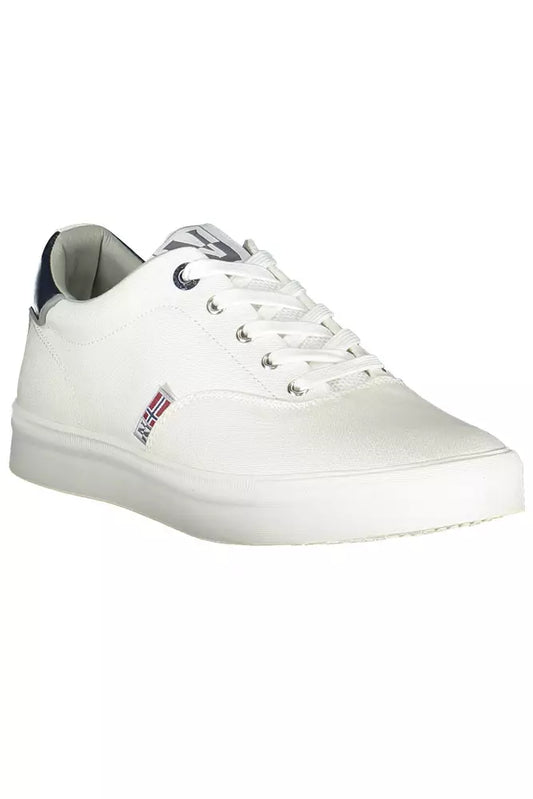 Sleek White Sneakers with Contrasting Accents
