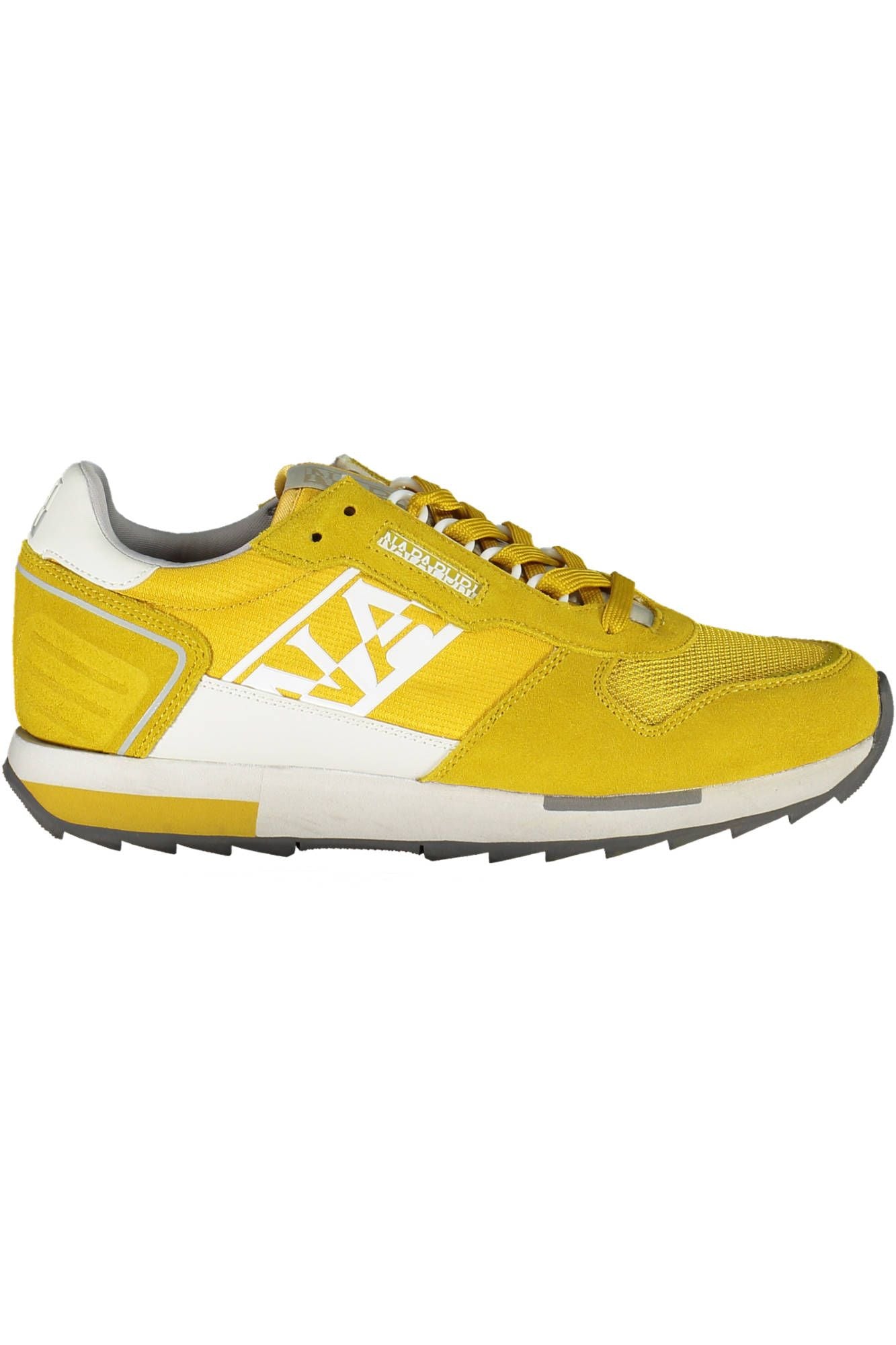 Sleek Yellow Lace-Up Sport Sneakers