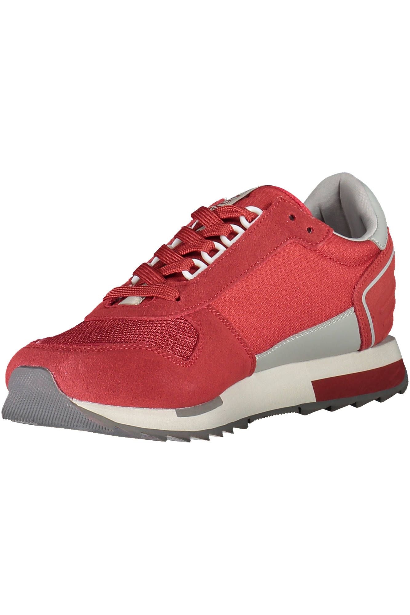 Pink Contrast Lace-Up Sport Sneakers
