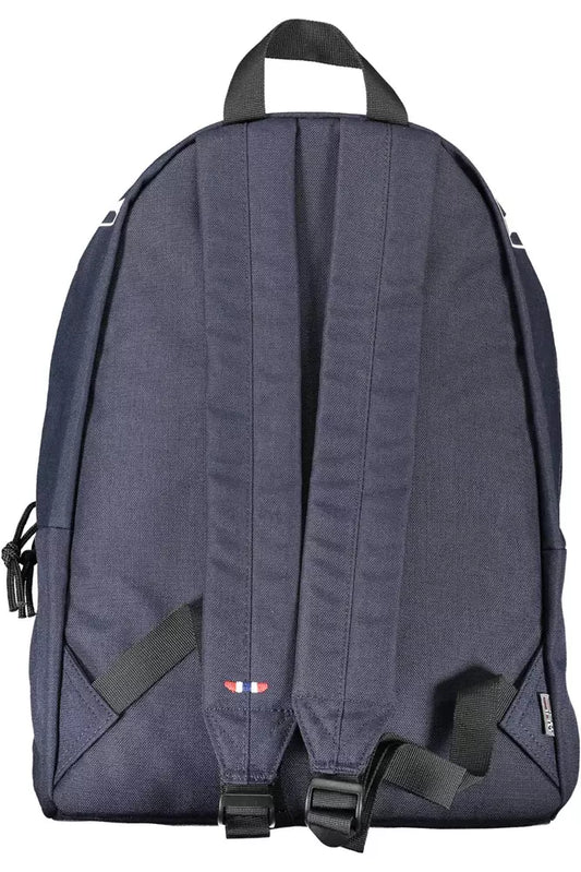 Chic Blue Polyester Daypack with Logo Print