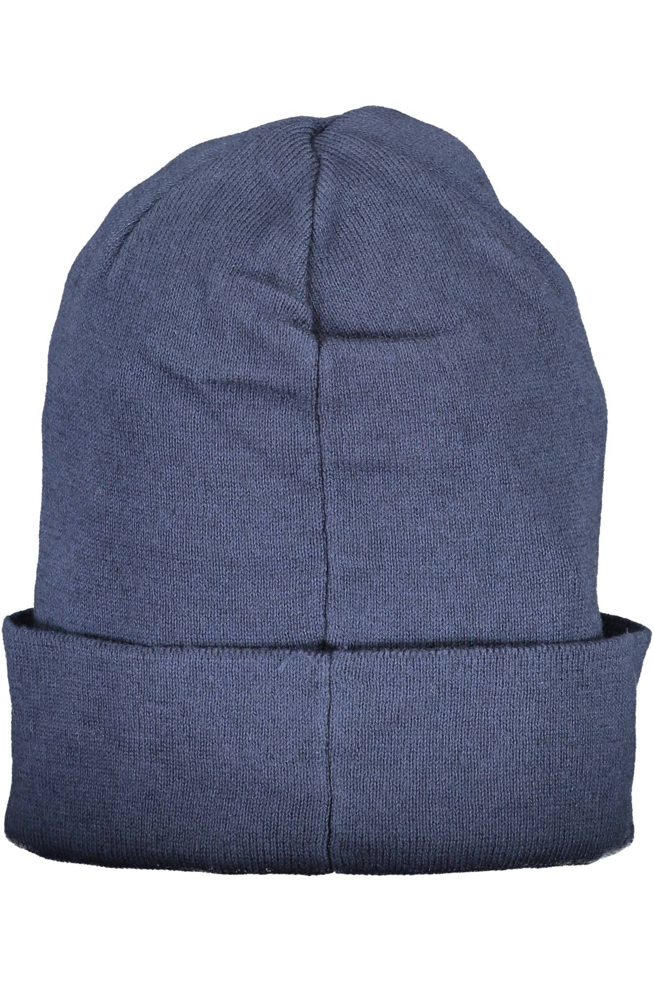 Chic Blue Cotton Cap with Logo Appliqué