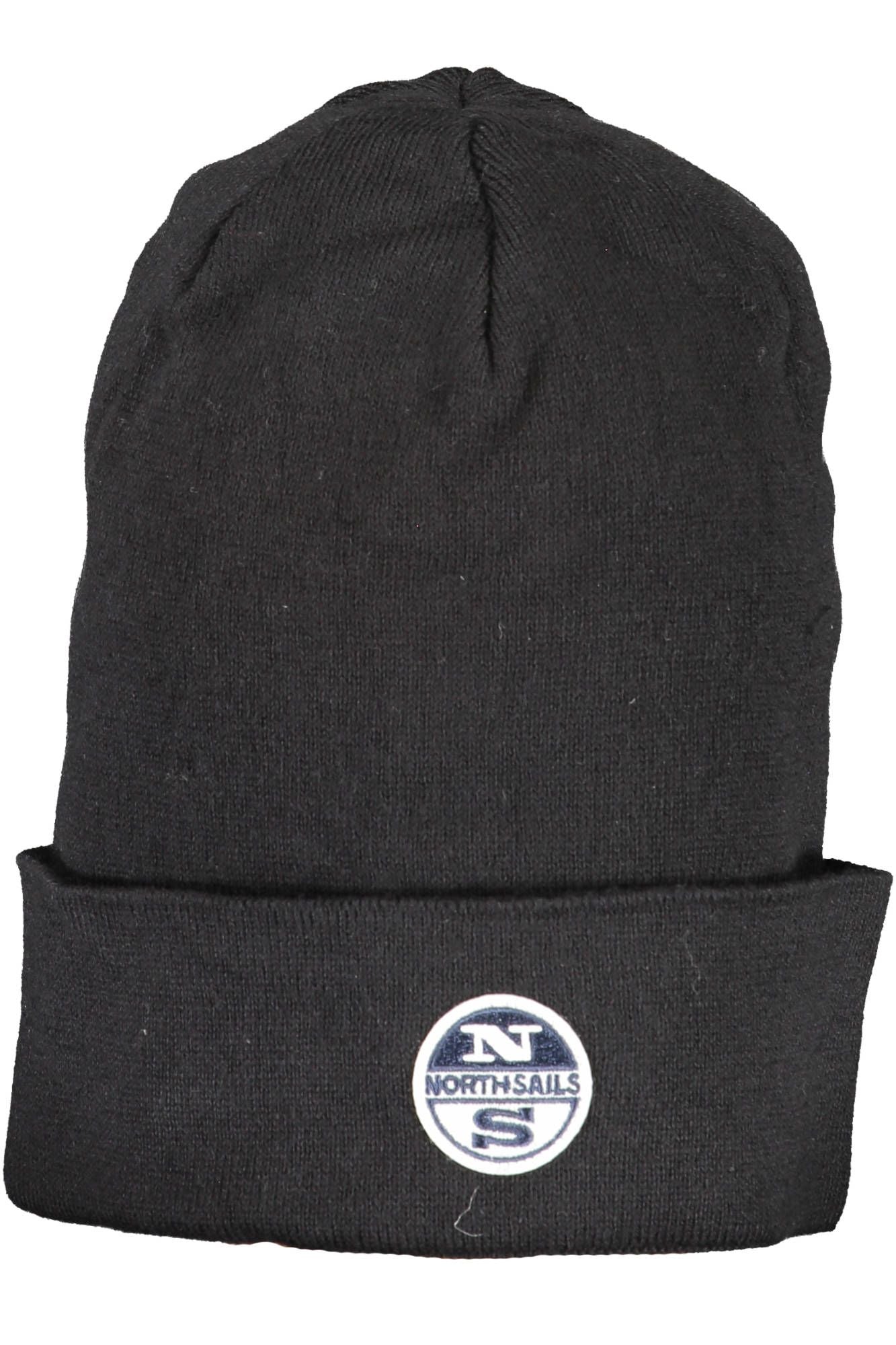 Sleek Black Cotton Cap with Iconic Logo