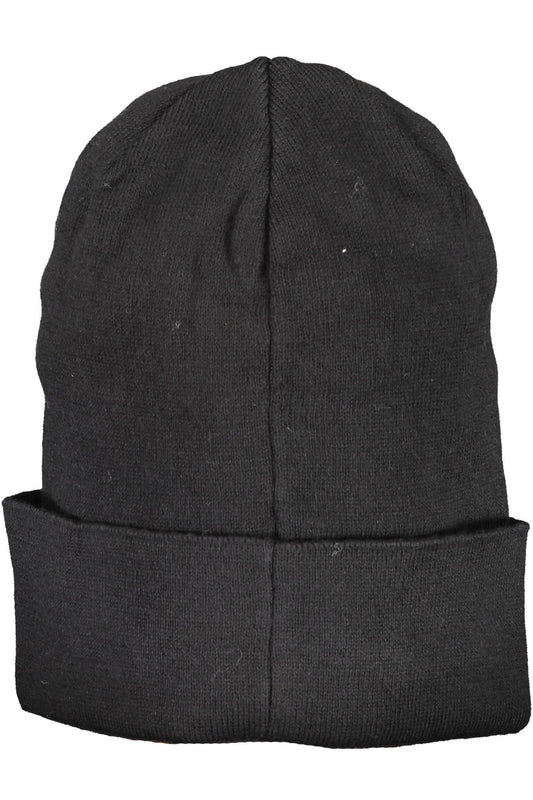 Sleek Black Cotton Cap with Iconic Logo