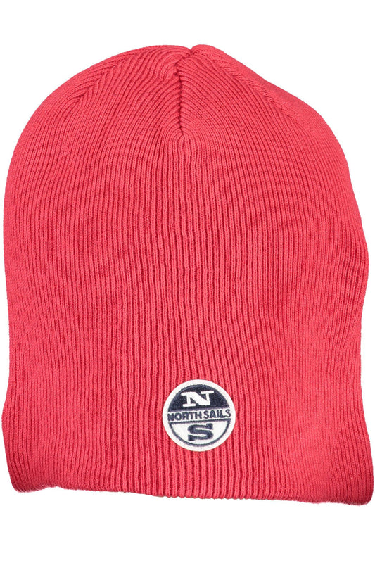 Chic Red Cotton Cap with Iconic Logo