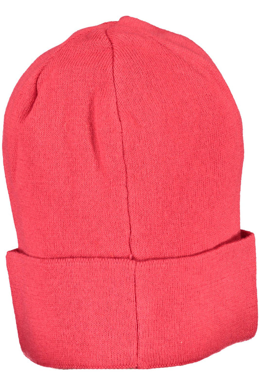 Chic Red Cotton Cap with Signature Logo