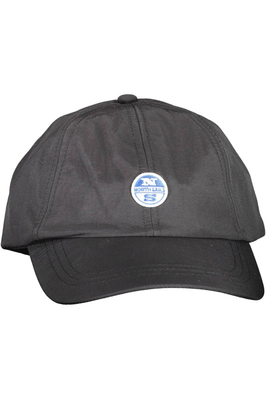 Sleek Black Visor Cap with Logo Detail