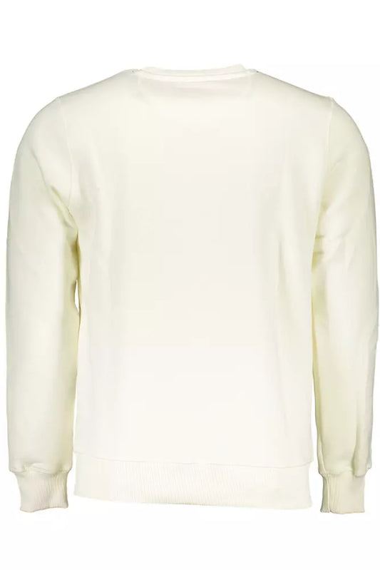 Elegant White Round Neck Sweatshirt