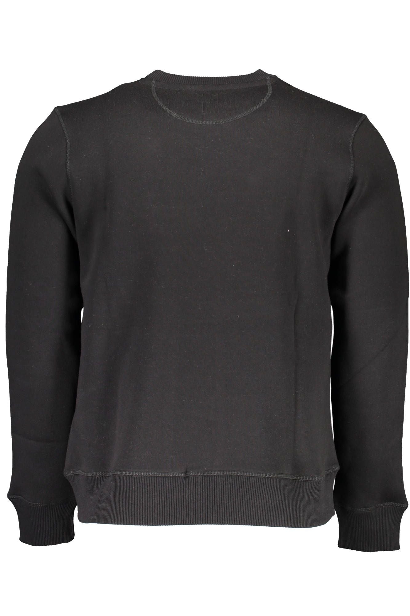 Sleek Black Cotton Sweatshirt with Logo