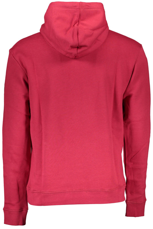 Vibrant Red Hooded Sweatshirt with Logo