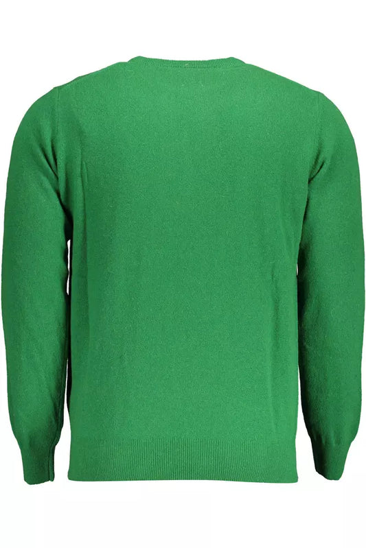 Chic Green Wool-Blend Sweater for Men