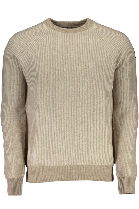 Eco-Conscious Beige Woolen Sweater