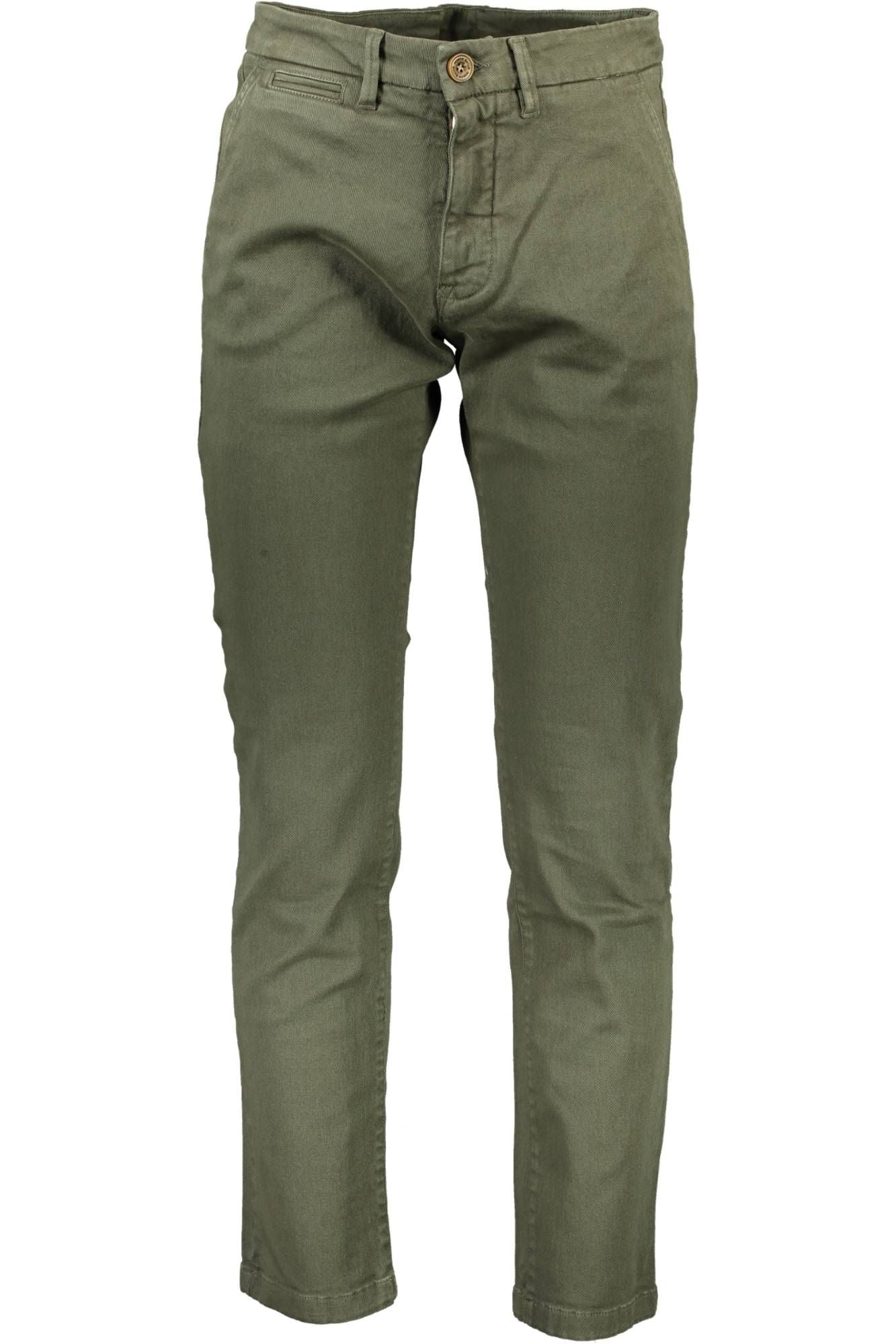 Chic Green Trousers with Signature Logo Detail