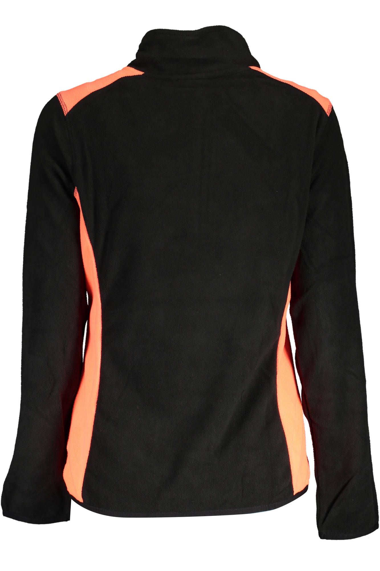 Chic Half-Zip Black Sweatshirt with Contrasting Accents