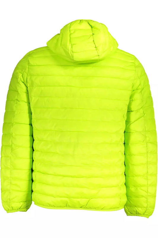 Sleek Polyamide Hooded Jacket in Lush Green