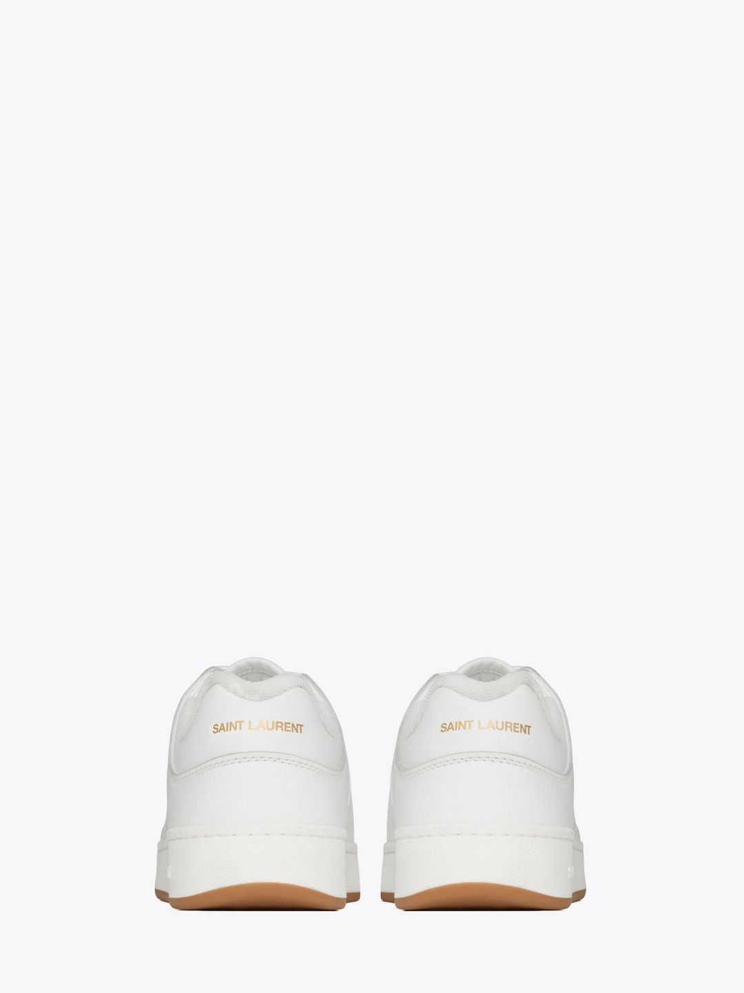 Sleek White Calf Leather Low-Top Sneakers