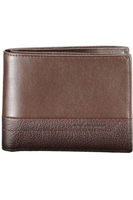 Elegant Brown Leather Bi-Fold Wallet