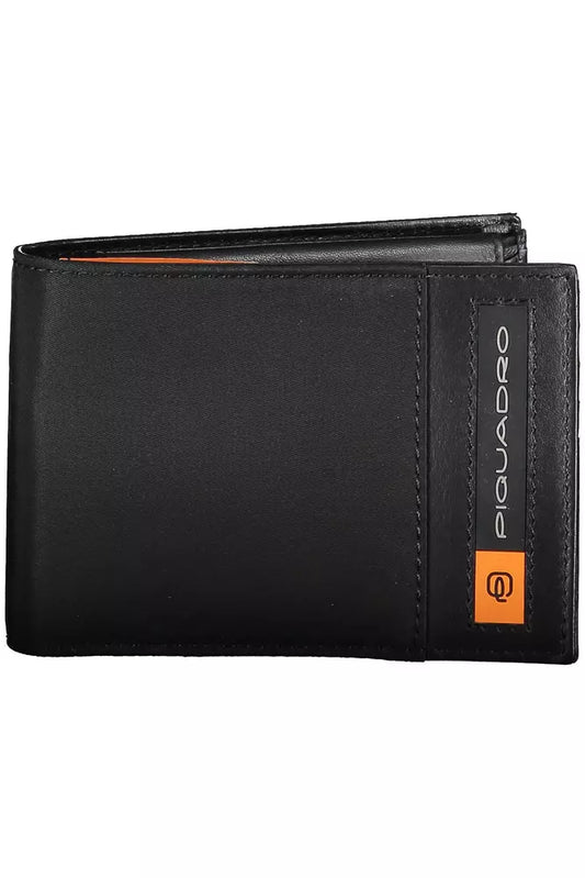 Sleek Black ECONYL Wallet with Coin Purse