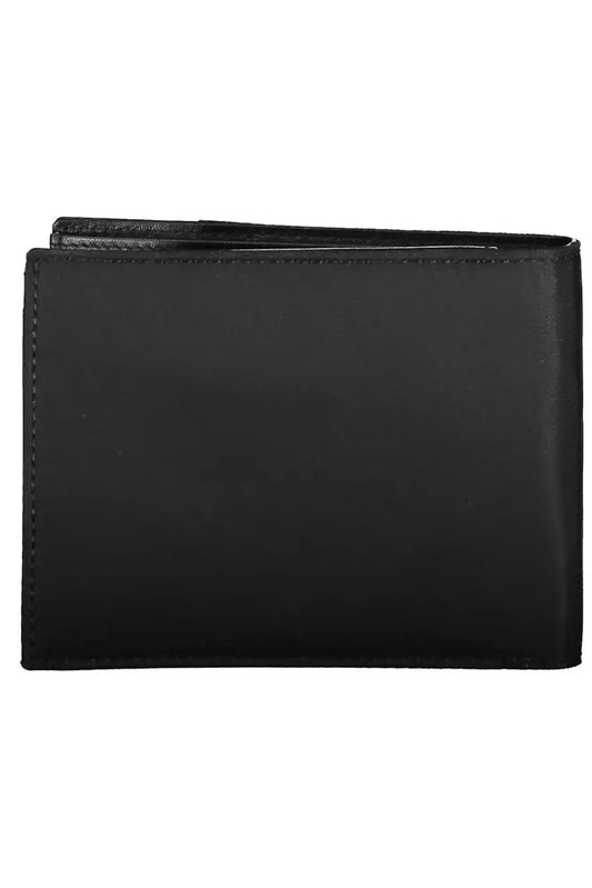 Eco-Chic Contrast Detailed Black Wallet