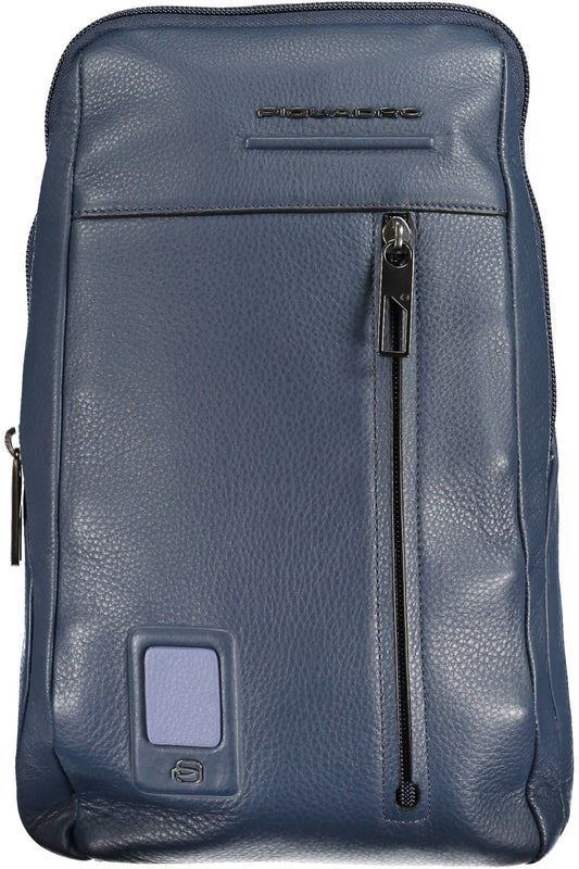 Elegant Blue Leather Shoulder Strap Bag