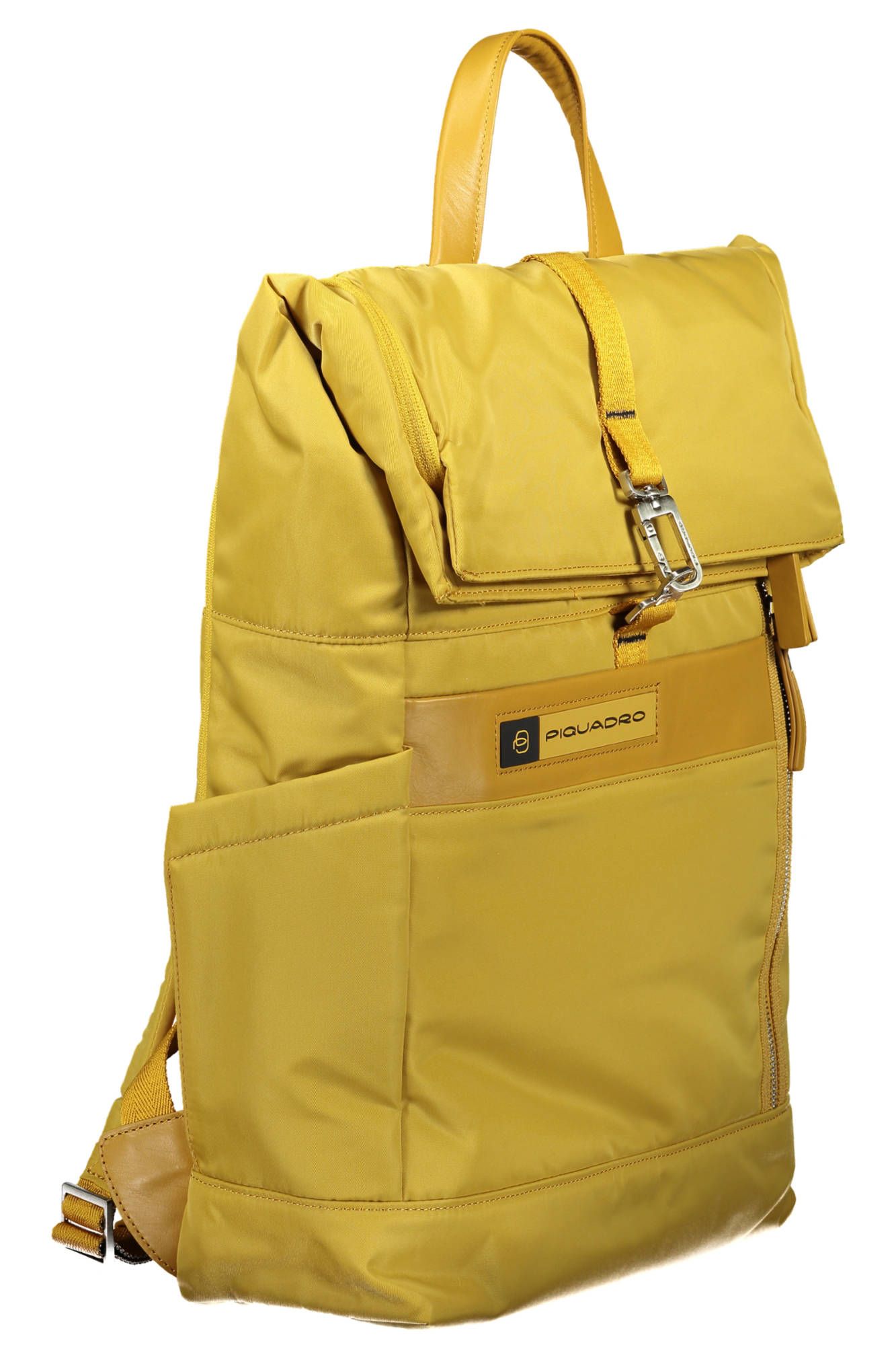 Sleek Yellow Urban Backpack with Recycled Nylon