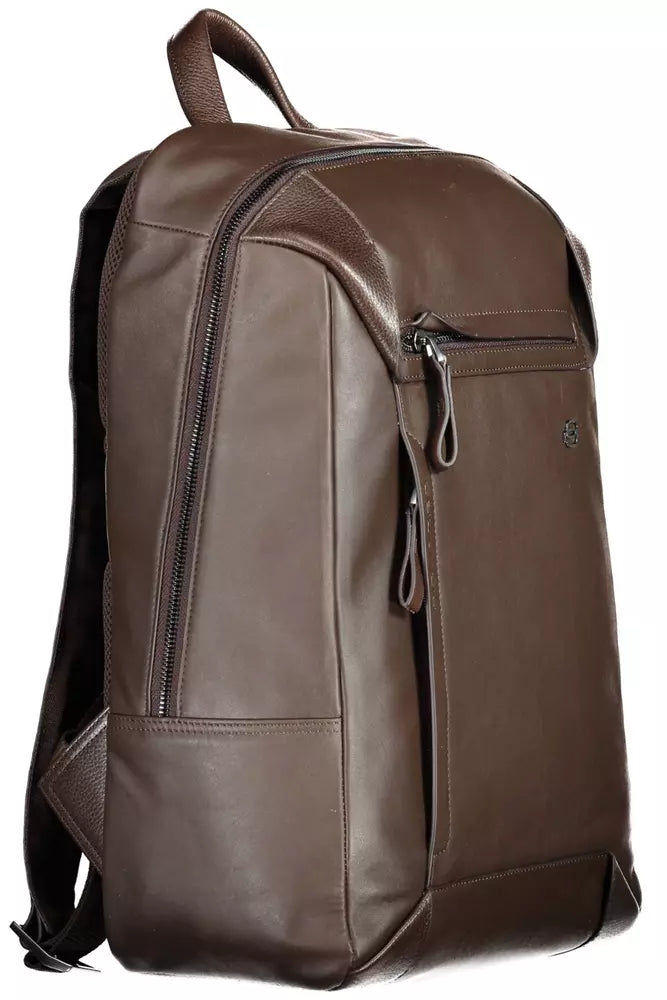 Elegant Leather Backpack with Laptop Compartment