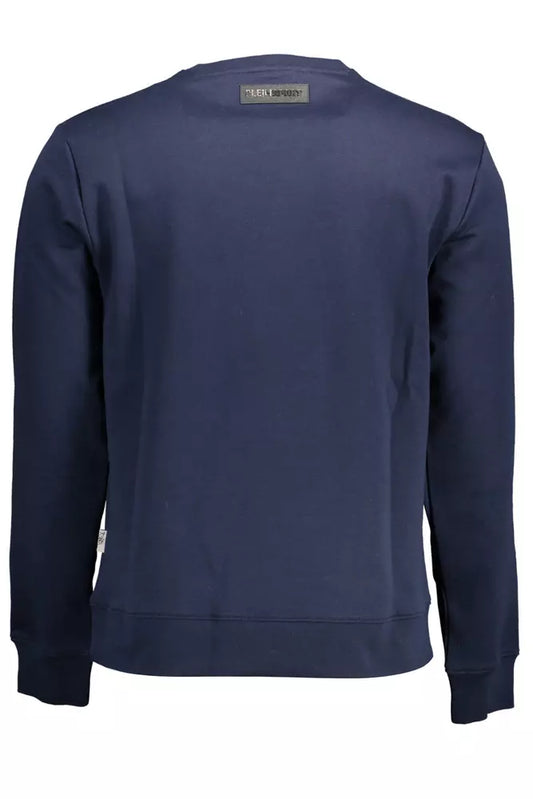 Sleek Blue Athletic Sweatshirt with Logo Detail