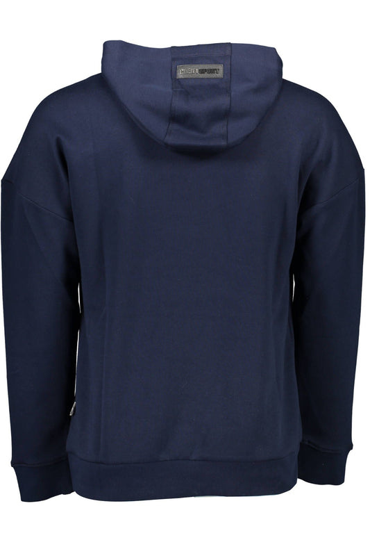 Blue Hooded Sweatshirt with Signature Accents