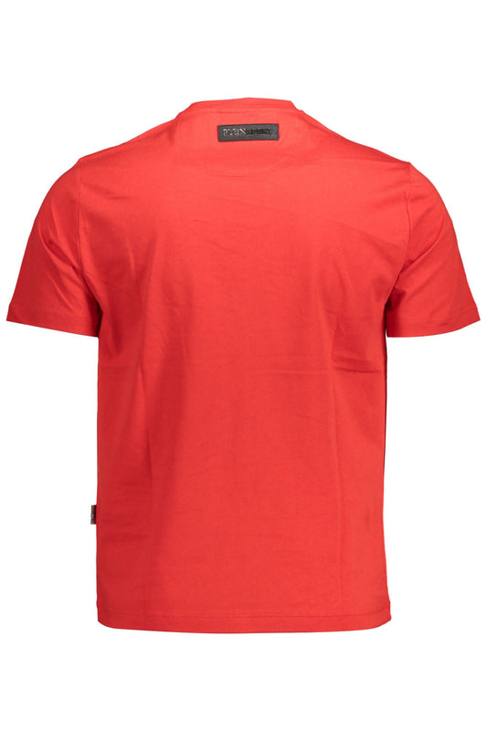 Red Contrast Detail Tee with Bold Logo