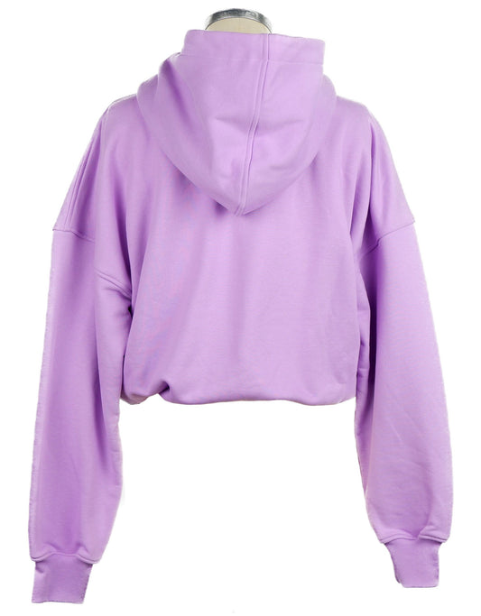 Chic Purple Hooded Sweatshirt with Logo Print