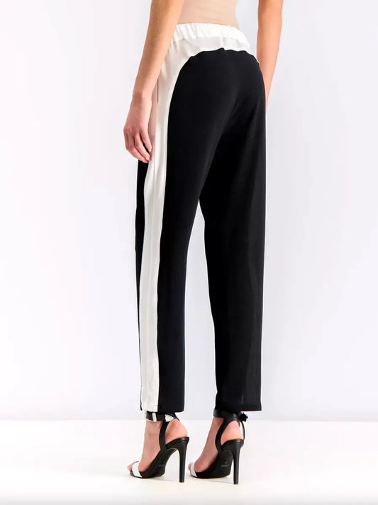Chic Black and White Stretch Pants