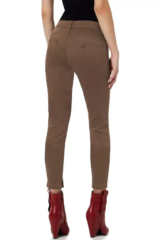 Chic High-Waisted Slim Fit Pants in Pink